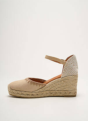 Espadrile vârf rotund toc de 4 la 6 cm bej KANNA femeie