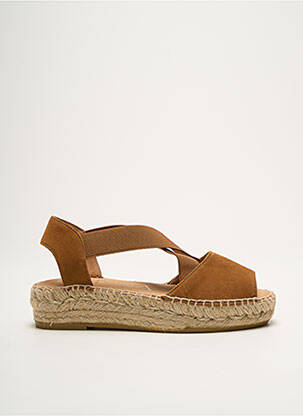 Espadrile nubuc toc de 4 la 6 cm maro KANNA femeie