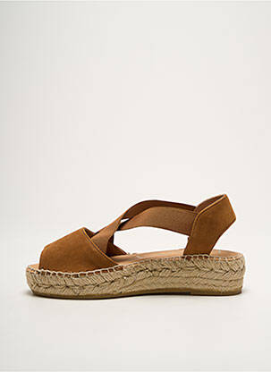 Espadrile nubuc toc de 4 la 6 cm maro KANNA femeie