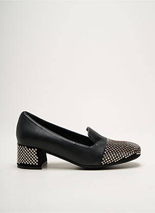Pantofi cu toc țesătură satinată toc de 4 la 6 cm negru KANNA femeie
