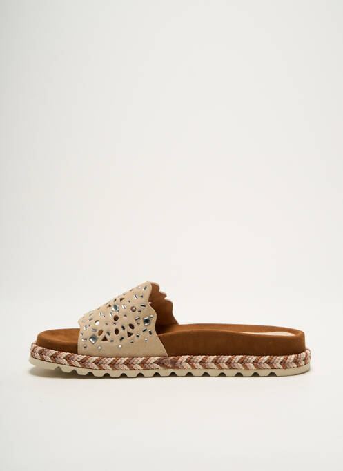 Mulete/Saboți bej KANNA femeie