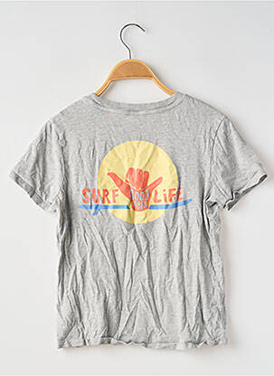 Tricou croială dreaptă mâneci scurte gri LA REDOUTE băiat