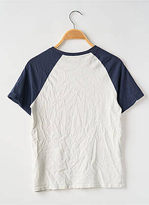 Tricou croială dreaptă mâneci scurte alb LA REDOUTE băiat
