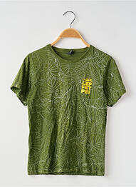 Tricou croială dreaptă mâneci scurte verde L'EFFET PEI băiat