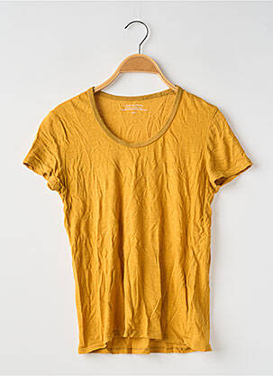 Tricou croială dreaptă mâneci scurte galben MONOPRIX femeie