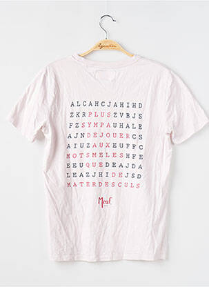 Tricou imprimeu fantezie mâneci scurte roz MEUF femeie
