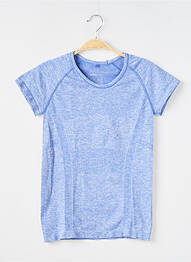 Tricou elasticitate mâneci scurte albastru WORKOUT femme