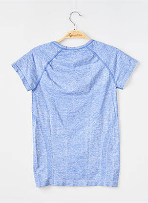 Tricou elasticitate mâneci scurte albastru WORKOUT femeie