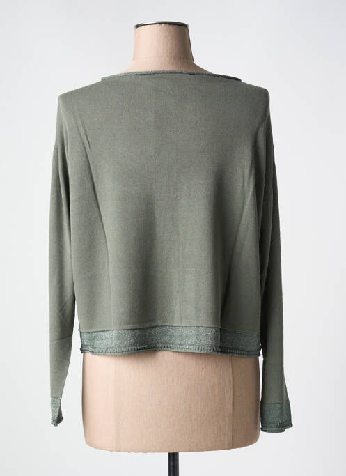 Vestă cu mâneci lungi croială cambrată verde LE BOUDOIR D'EDOUARD femme