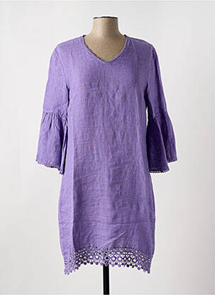 Rochie midi violet LE BOUDOIR D'EDOUARD femeie