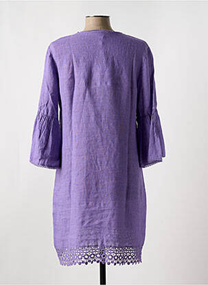 Rochie midi mâneci 3/4 mâneci 3/4 violet LE BOUDOIR D'EDOUARD femeie