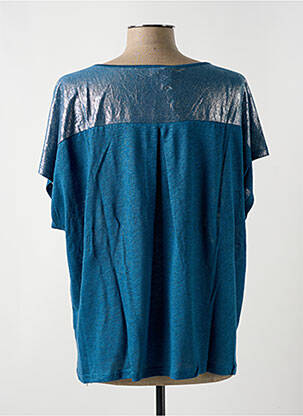 Tricou guler în v mâneci scurte albastru LE BOUDOIR D'EDOUARD femeie