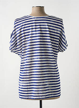 Tricou croială cambrată mâneci scurte albastru LE BOUDOIR D'EDOUARD femme