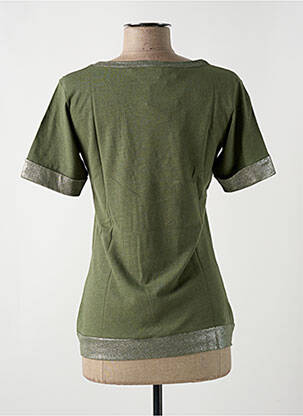 Tricou elasticitate mâneci scurte verde LE BOUDOIR D'EDOUARD femeie