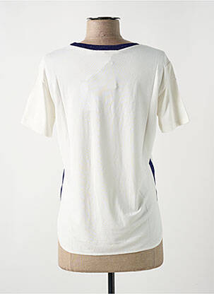 Tricou imprimeu fantezie mâneci scurte bej LE BOUDOIR D'EDOUARD femeie