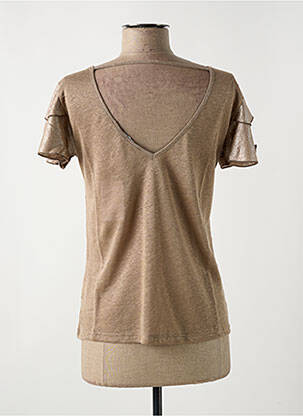 Tricou elasticitate mâneci scurte maro LE BOUDOIR D'EDOUARD femeie