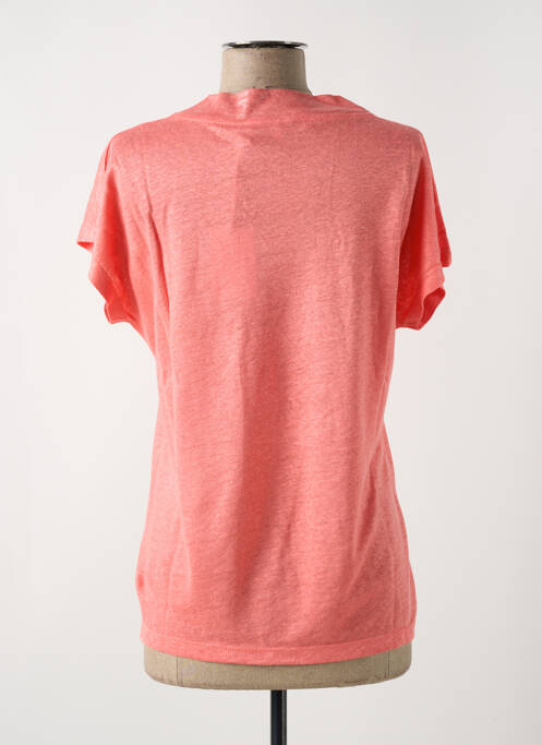 Tricou guler în v mâneci scurte roz LE BOUDOIR D'EDOUARD femme