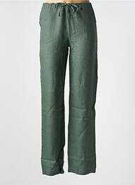 Pantalon drept talie elastică mărime normală verde LE BOUDOIR D'EDOUARD femeie