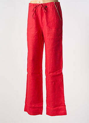 Pantalon drept roșu LE BOUDOIR D'EDOUARD femeie