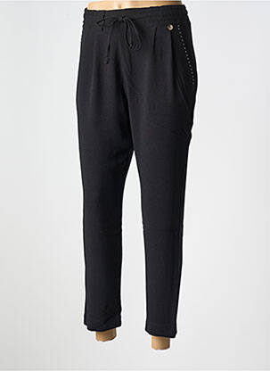 Pantalon 7/8 talie elastică mărime normală negru LE BOUDOIR D'EDOUARD femeie