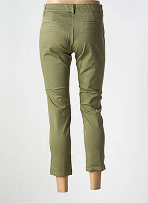 Pantalon 7/8 țesătură poplin mărime normală verde LE BOUDOIR D'EDOUARD femeie