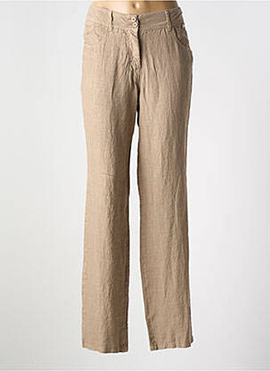 Pantalon drept maro LE BOUDOIR D'EDOUARD femeie