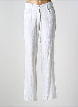 Pantalon drept alb LE BOUDOIR D'EDOUARD femeie