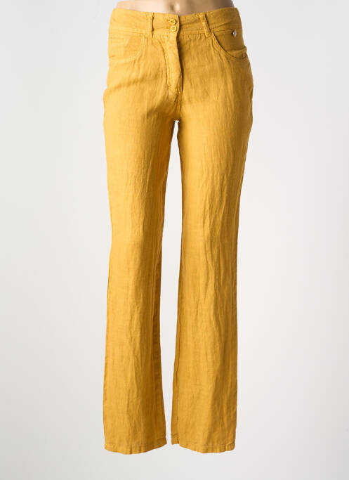 Pantalon drept galben LE BOUDOIR D'EDOUARD femeie
