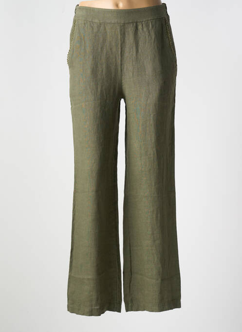 Pantalon drept verde LE BOUDOIR D'EDOUARD femeie