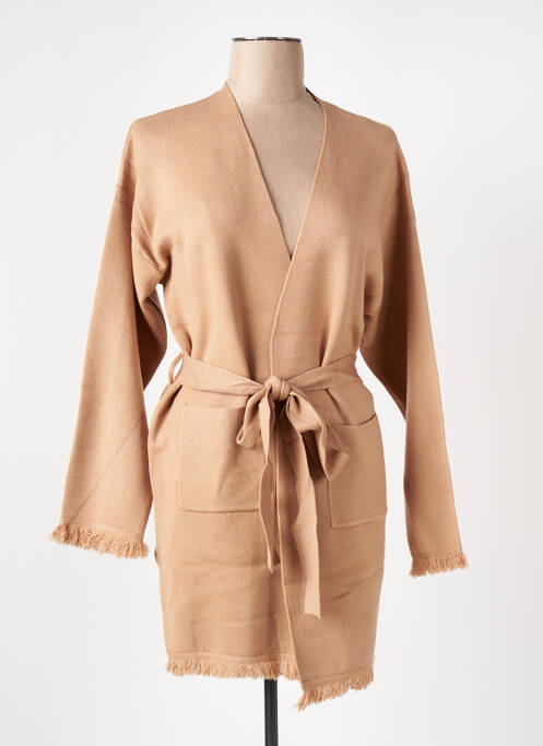 Vestă cu mâneci lungi bej EMILIE.K femeie