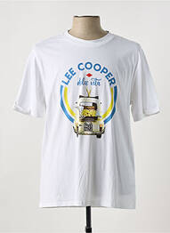 Tricou croială dreaptă mâneci scurte alb LEE COOPER bărbat