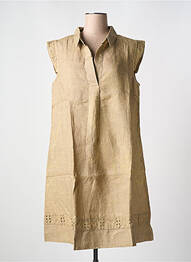 Rochie midi mâneci scurte mâneci scurte maro LE BOUDOIR D'EDOUARD femeie