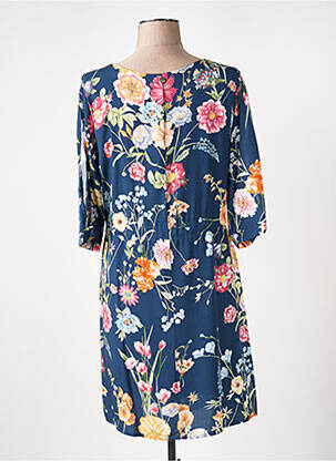 Rochie midi imprimeu floral mâneci 3/4 albastru LE BOUDOIR D'EDOUARD femeie