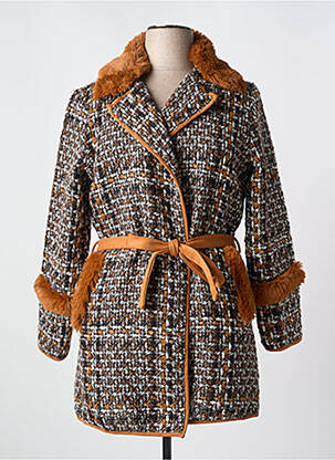 Palton lung maro LESLIE femeie