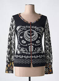 Vestă cu mâneci lungi elasticitate negru LESLIE femme