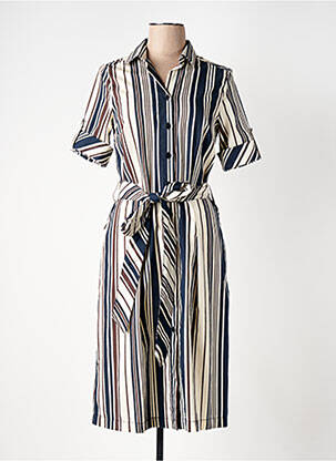 Rochie midi mâneci scurte mâneci scurte albastru DEVERNOIS femeie