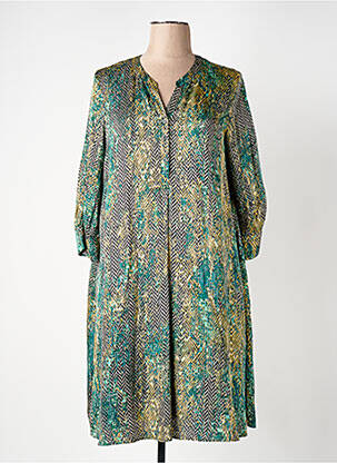 Rochie midi croială fluidă mâneci 3/4 verde GERRY WEBER femeie
