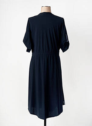 Rochie midi mâneci scurte mâneci scurte albastru EVA KAYAN femeie