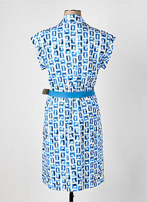 Rochie midi mâneci scurte mâneci scurte albastru CAROLINE BISS femeie