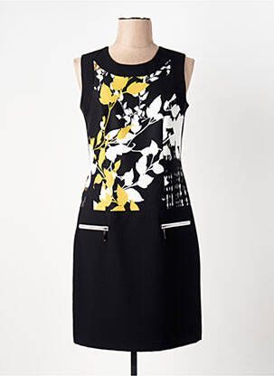 Rochie midi imprimeu floral fără mâneci negru GREGORY PAT femeie