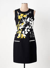 Rochie midi imprimeu floral fără mâneci negru GREGORY PAT femme