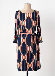 Rochie midi mâneci 3/4 mâneci 3/4 albastru K-DESIGN femeie