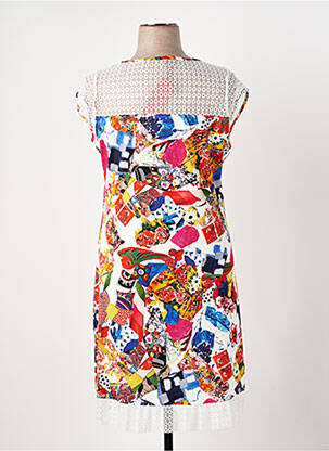 Rochie midi imprimeu floral mâneci scurte roșu OLIVIER PHILIPS femeie