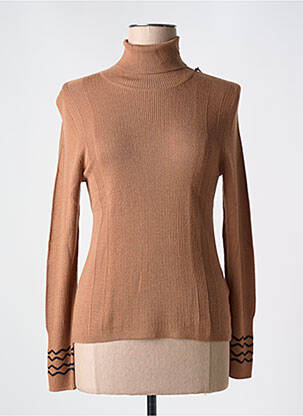 Pulover cu guler înalt maro CAROLINE BISS femeie