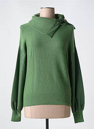 Pulover cu guler înalt elasticitate mâneci lungi verde CAROLINE BISS femme