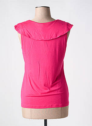 Tricou guler în v mâneci scurte roz GREGORY PAT femeie