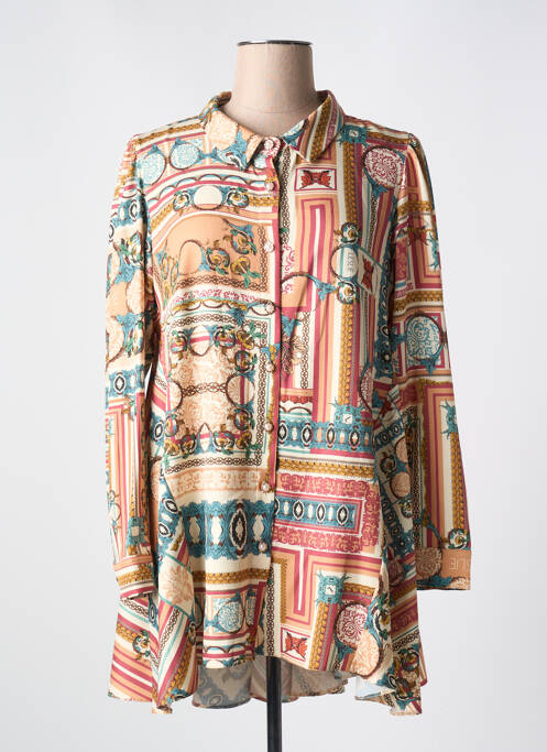 Tunică mâneci lungi bej LESLIE femeie