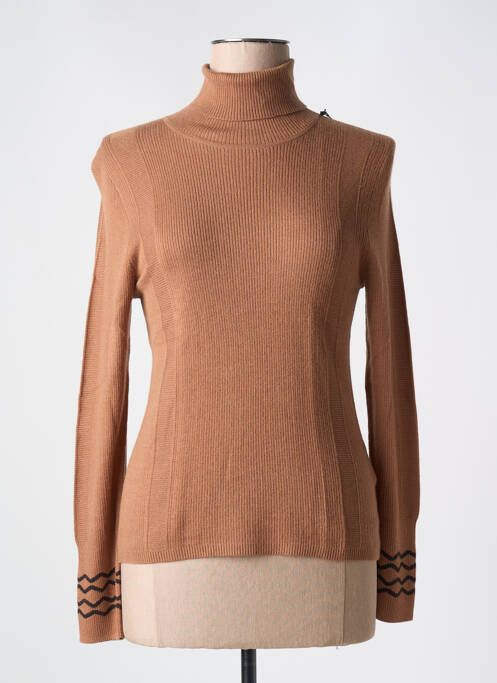 Pulover cu guler înalt maro CAROLINE BISS femeie