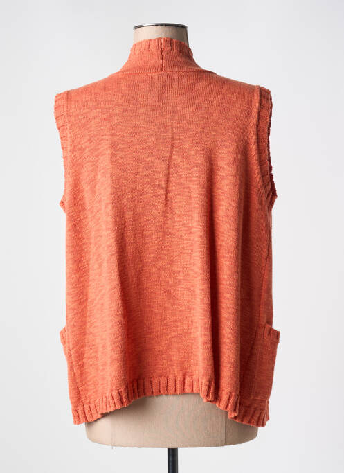 Vestă fără mâneci buzunare portocaliu DEVERNOIS femme