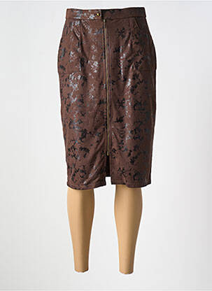 Fustă midi maro GREGORY PAT femeie